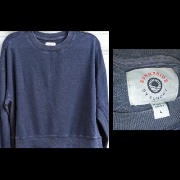 Sunnyside By Sundry Blue Sweatshirt Womens Size L - soft - Picture 1 of 3